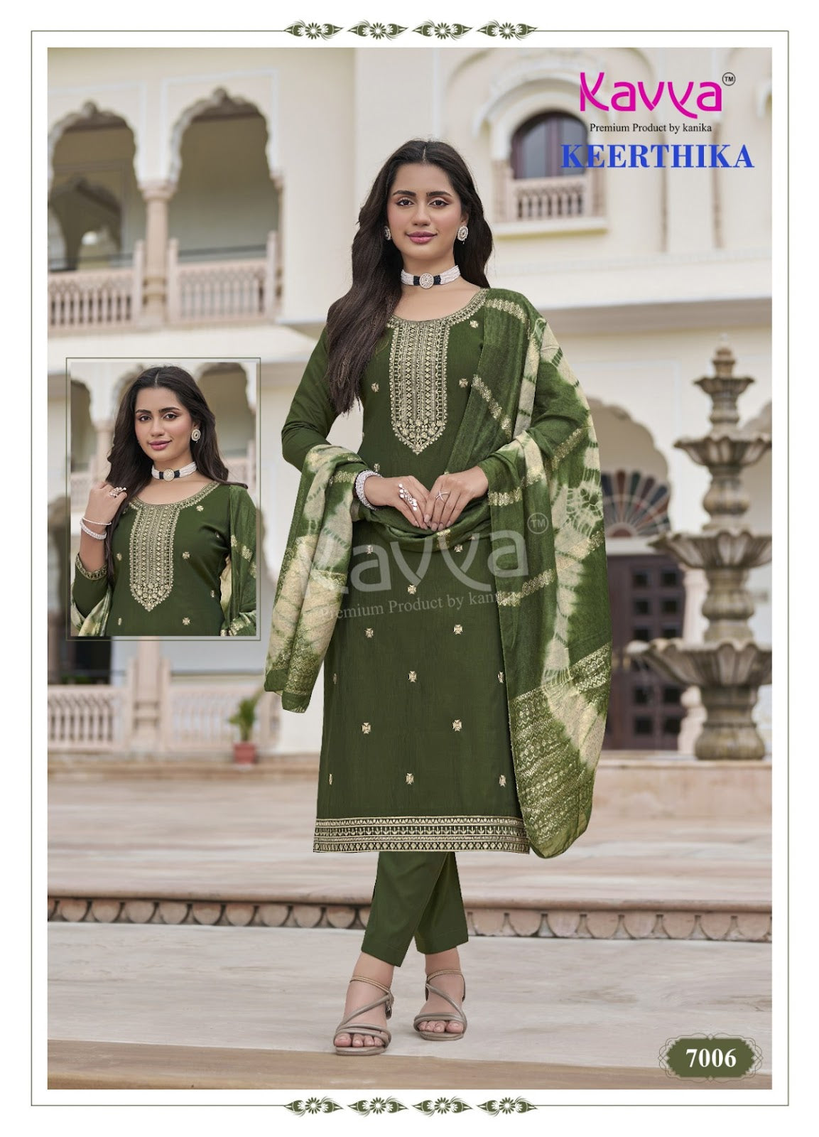 Keerthika Vol 7 Kavya Vertican Readymade Pant Style Suits Wholesaler