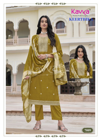 Keerthika Vol 7 Kavya Vertican Readymade Pant Style Suits Wholesaler