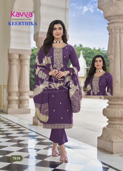 Keerthika Vol 7 Kavya Vertican Readymade Pant Style Suits Wholesaler