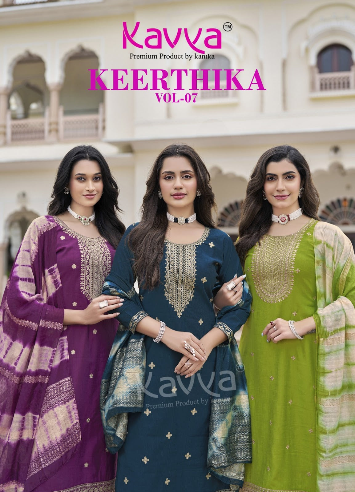 Keerthika Vol 7 Kavya Vertican Readymade Pant Style Suits Wholesaler