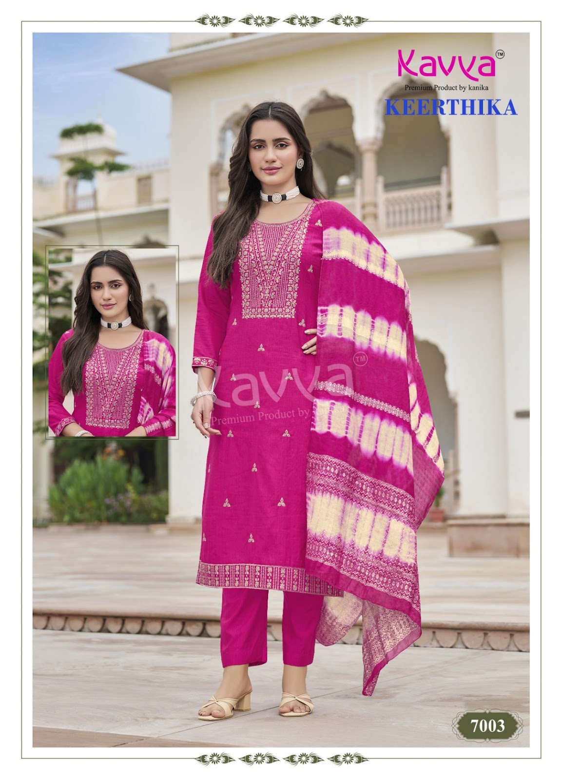 Keerthika Vol 7 Kavya Vertican Readymade Pant Style Suits Wholesaler
