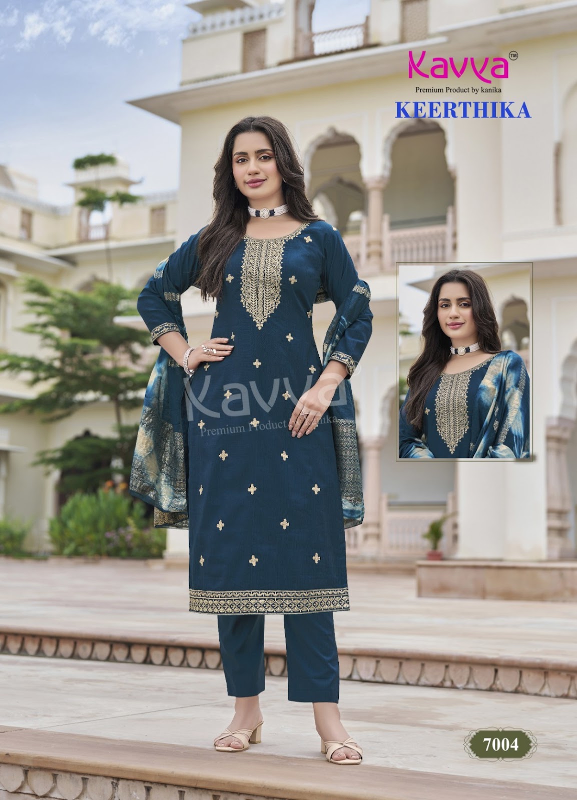 Keerthika Vol 7 Kavya Vertican Readymade Pant Style Suits Wholesaler