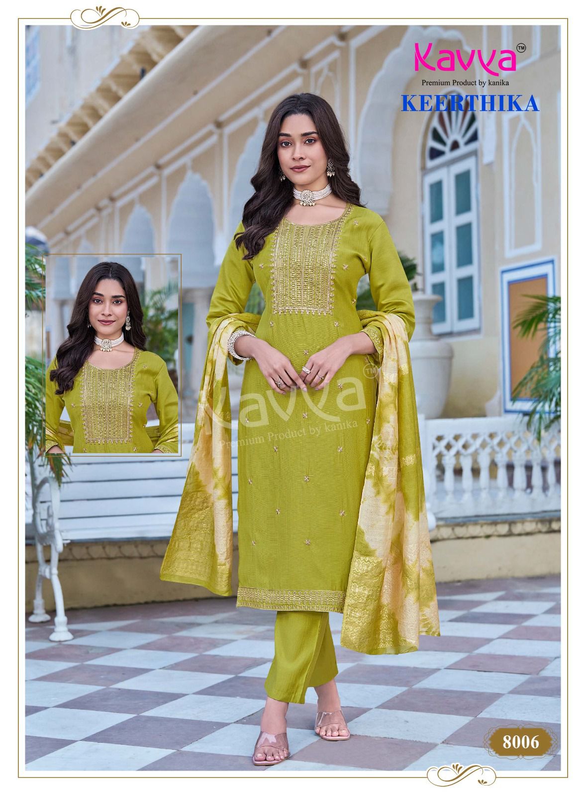 Keerthika Vol 8 Kavya Viscose Vetican Readymade Pant Style Suits Exporter Ahmedabad