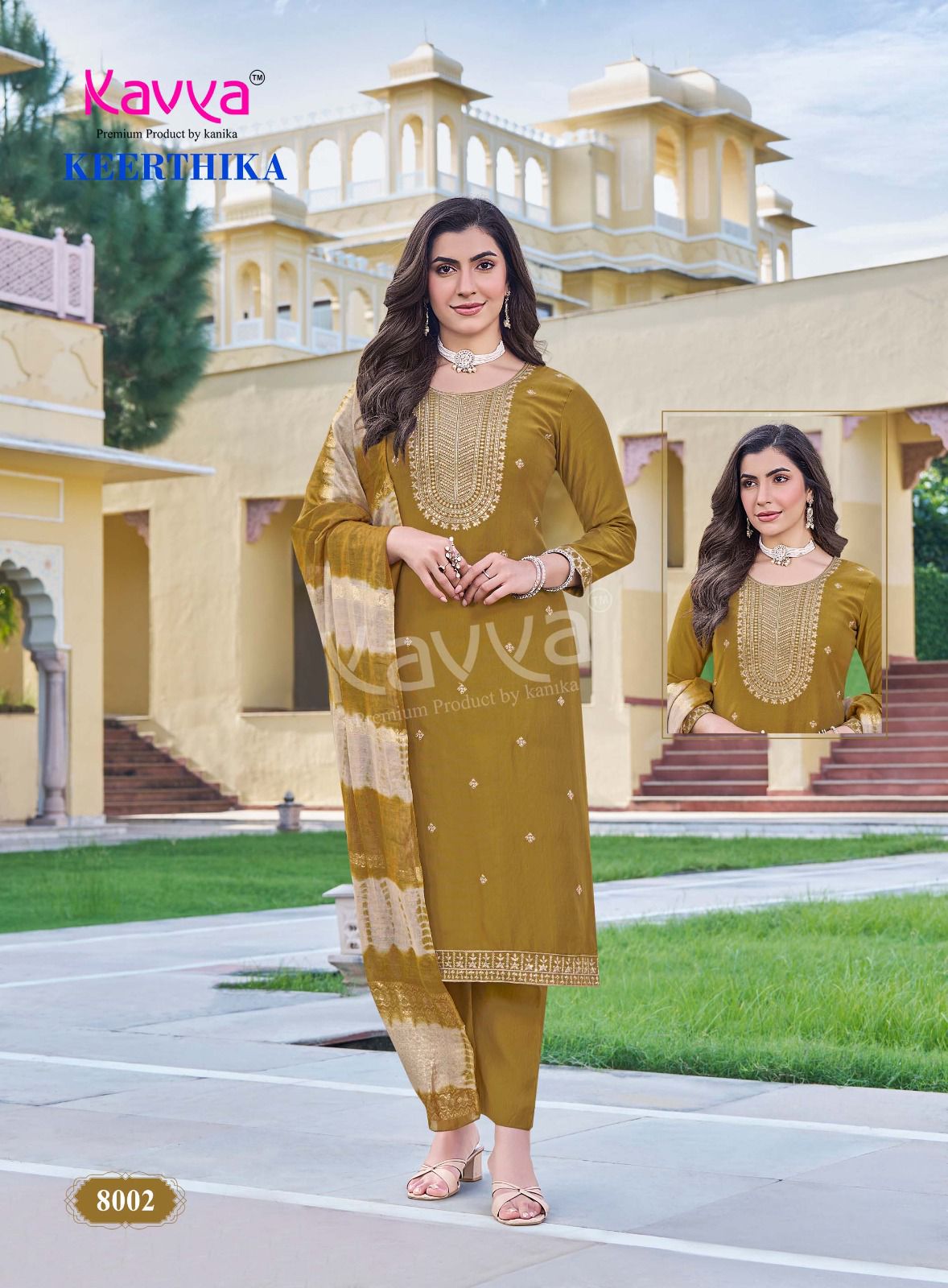 Keerthika Vol 8 Kavya Viscose Vetican Readymade Pant Style Suits Exporter Ahmedabad
