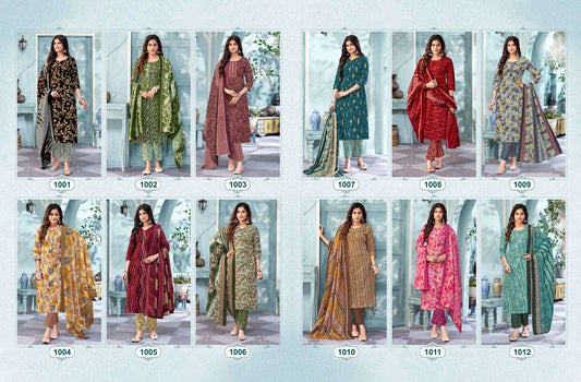 Keerthy Vol 1 With Inner Balaji Mix Cotton Readymade Pant Style Suits Supplier Gujarat