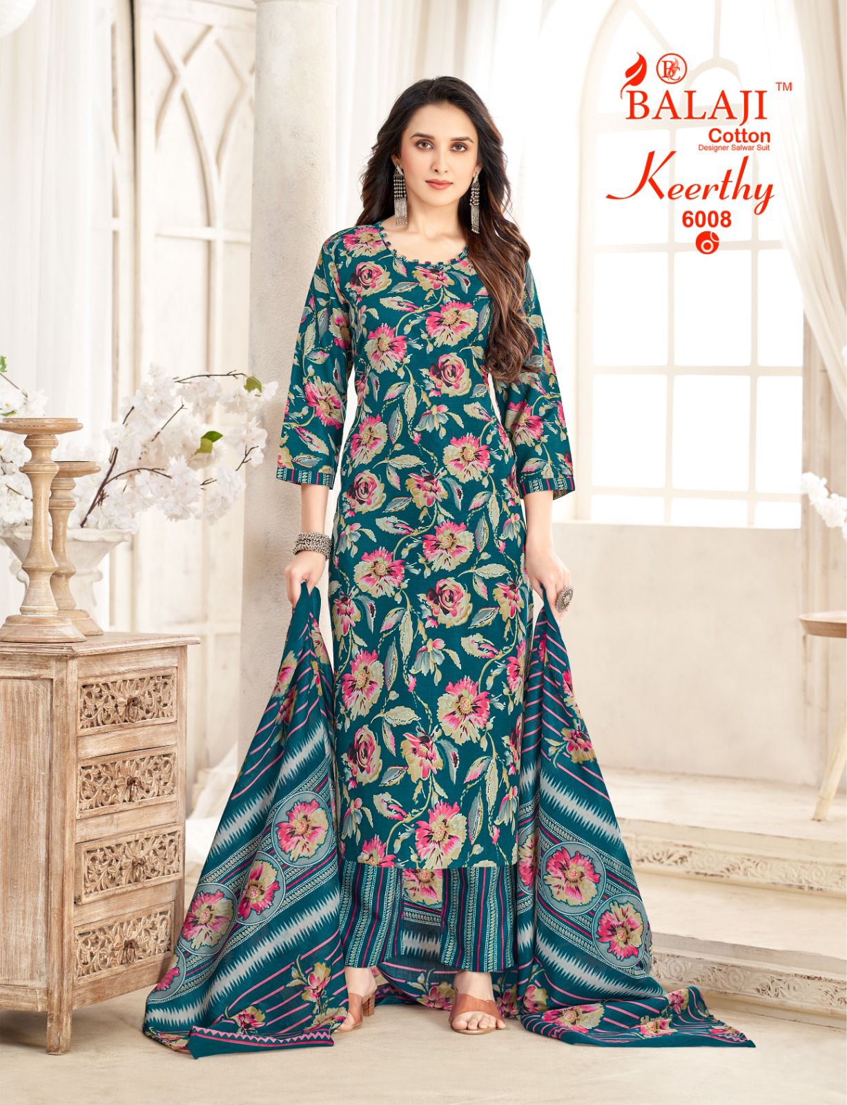 Keerthy Vol 6 Balaji Readymade Cotton Pant Suits Wholesaler Gujarat