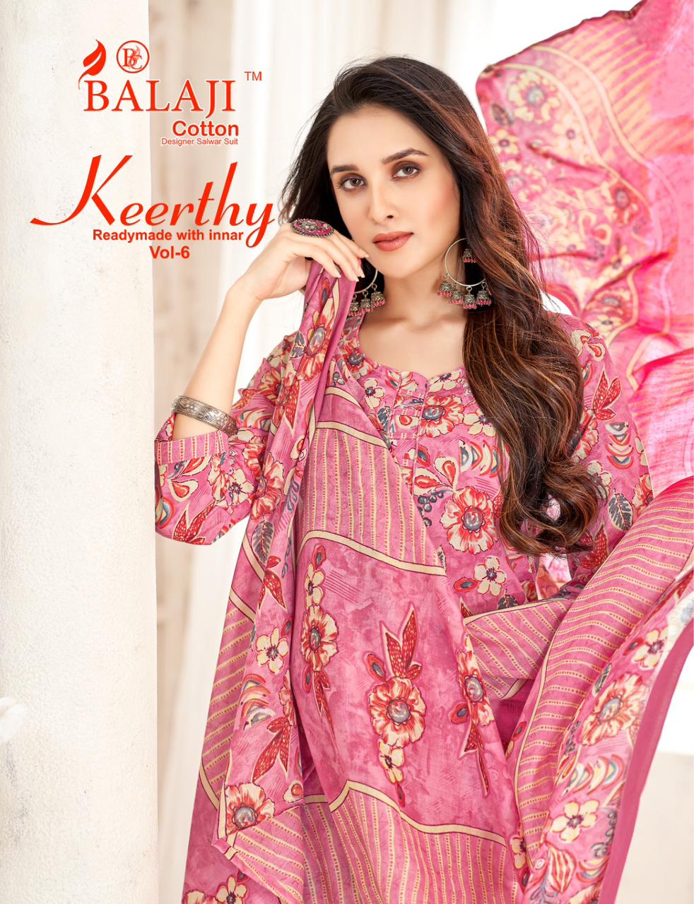 Keerthy Vol 6 Balaji Readymade Cotton Pant Suits Wholesaler Gujarat