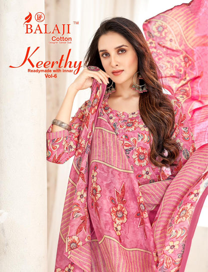 Keerthy Vol 6 Balaji Readymade Cotton Pant Suits Wholesaler Gujarat