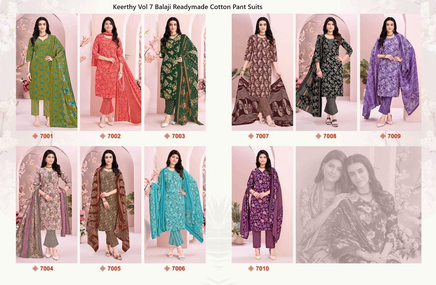 Keerthy Vol 7 Balaji Readymade Cotton Pant Suits Wholesaler Ahmedabad