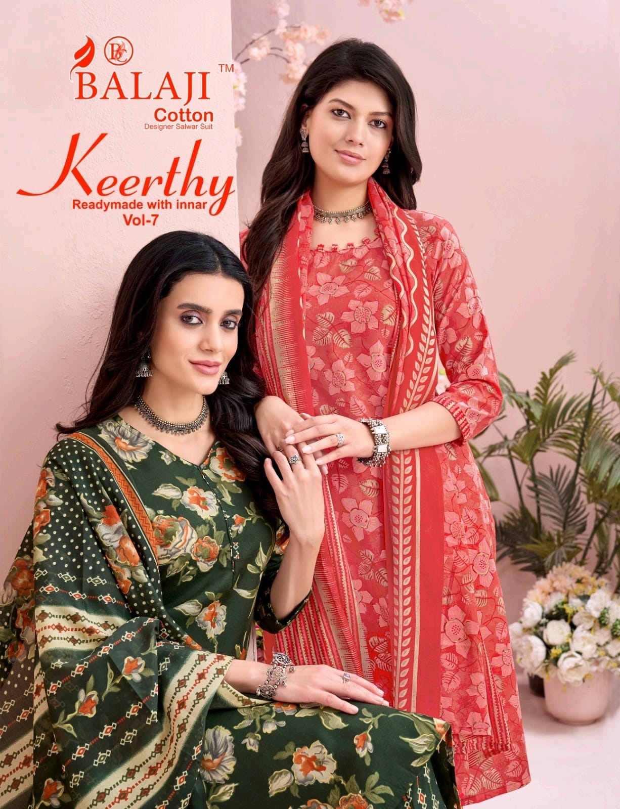Keerthy Vol 7 Balaji Readymade Cotton Pant Suits Wholesaler Ahmedabad