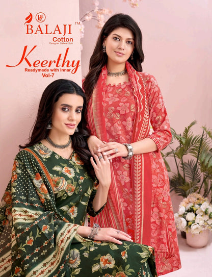 Keerthy Vol 7 Balaji Readymade Cotton Pant Suits Wholesaler Ahmedabad