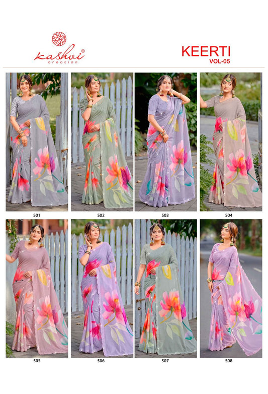 Keerti Vol 5 Kashvi Creation Sarees Supplier Gujarat