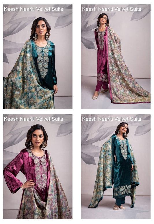 Keesh Naariti Velvet Suits Exporter Gujarat