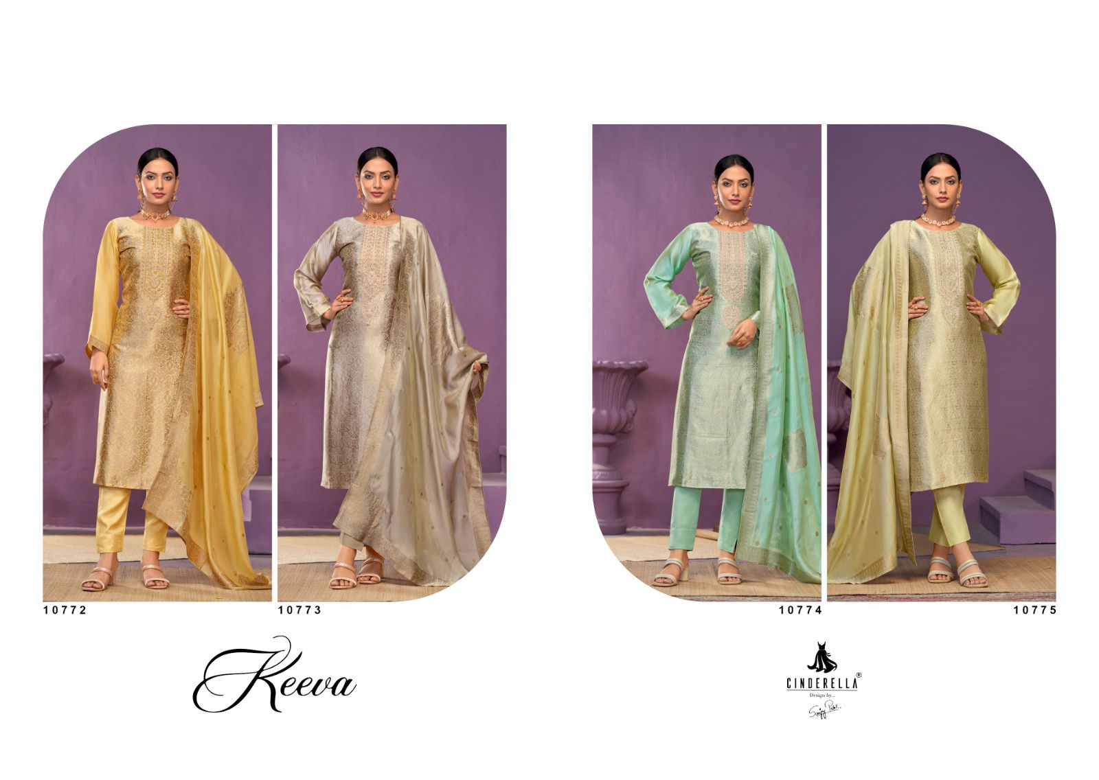 Keeva Cinderella Banglori Silk Pant Style Suits Manufacturer India