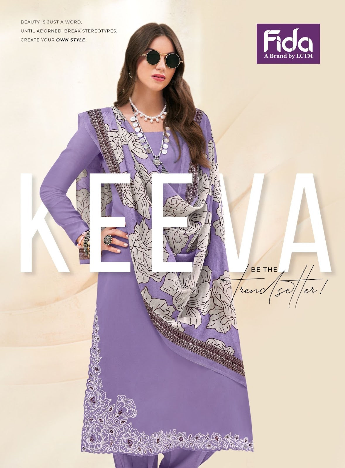 Keeva Fida Cotton Satin Pant Style Suits Wholesale Rate