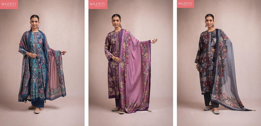 Keeva Naariti Pure Silk Pant Style Suits Exporter Ahmedabad