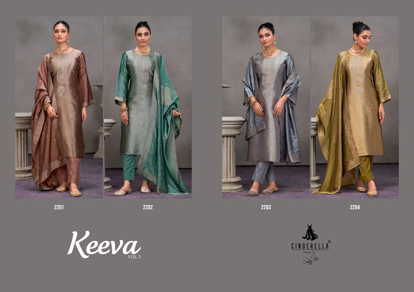 Keeva Vol 3 Cinderella Banglori Silk Pant Style Suits Wholesaler