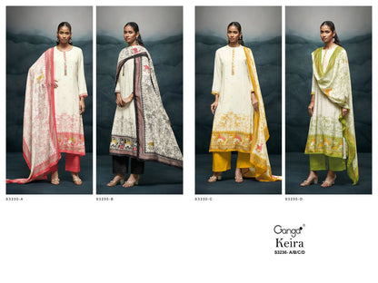 Keira 3230 Ganga Premium Viscose Plazzo Style Suits Exporter India