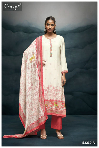 Keira 3230 Ganga Premium Viscose Plazzo Style Suits Exporter India