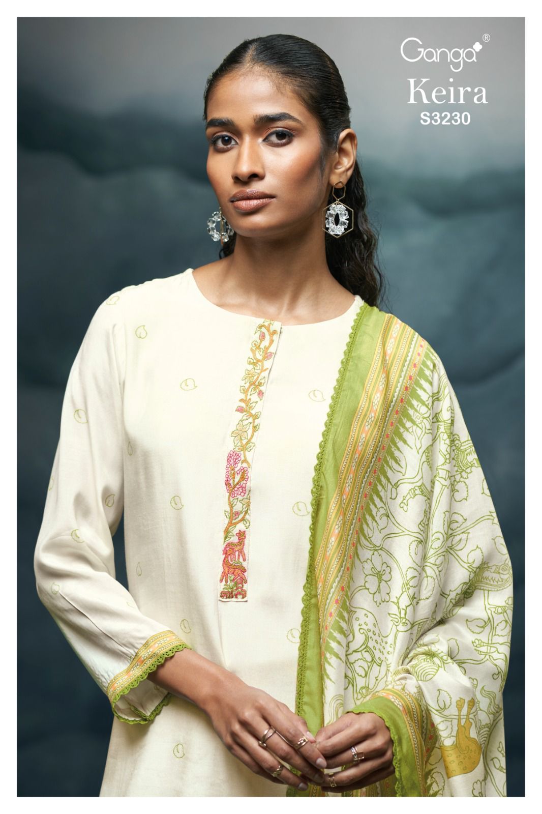 Keira 3230 Ganga Premium Viscose Plazzo Style Suits Exporter India