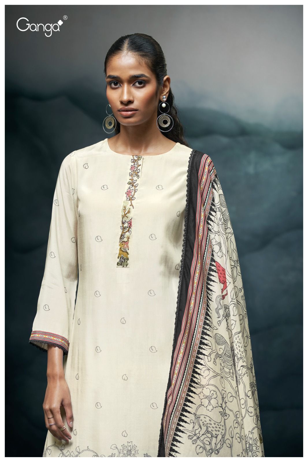 Keira 3230 Ganga Premium Viscose Plazzo Style Suits Exporter India