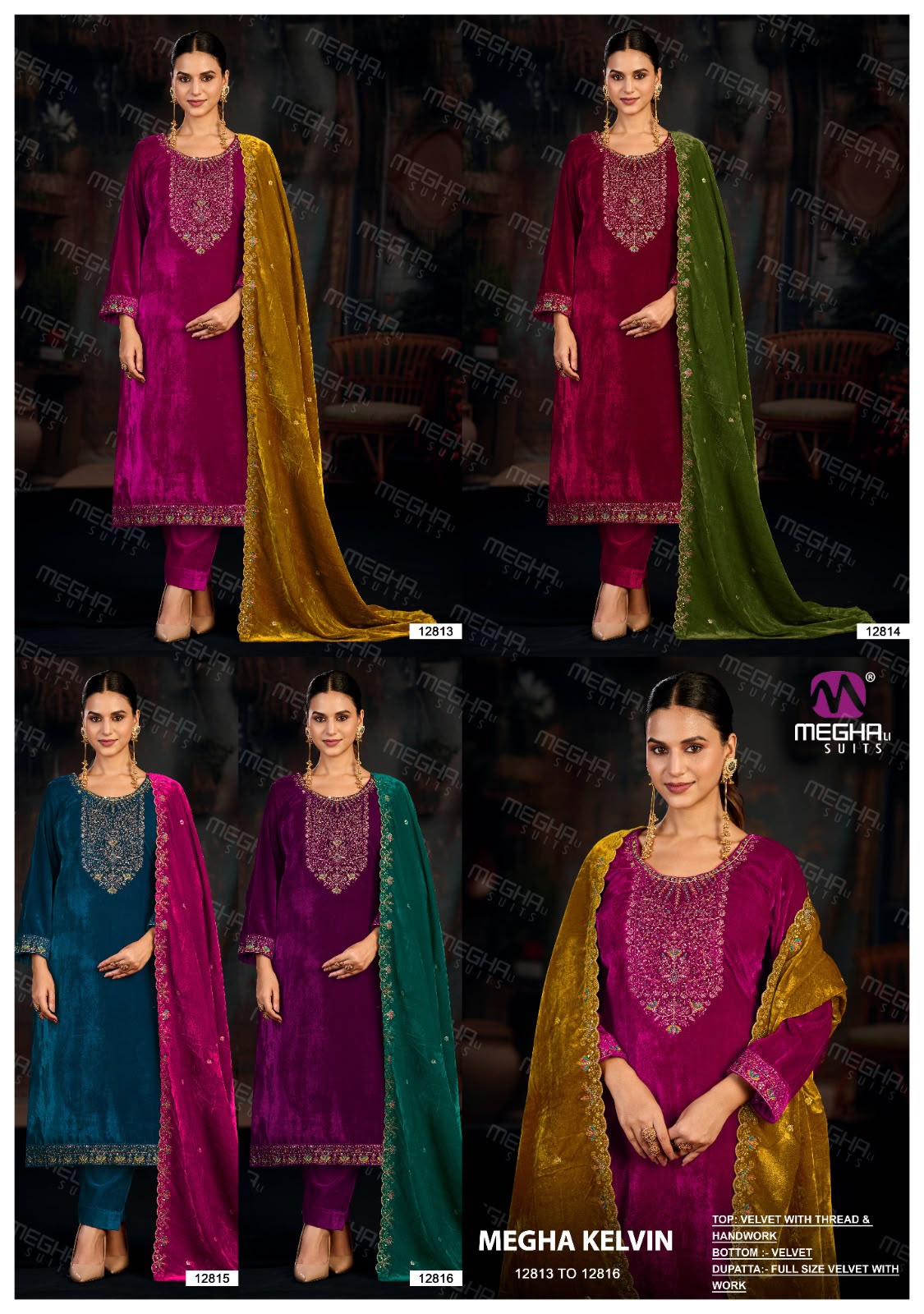 Kelvin Megha Velvet Suits Wholesaler Gujarat