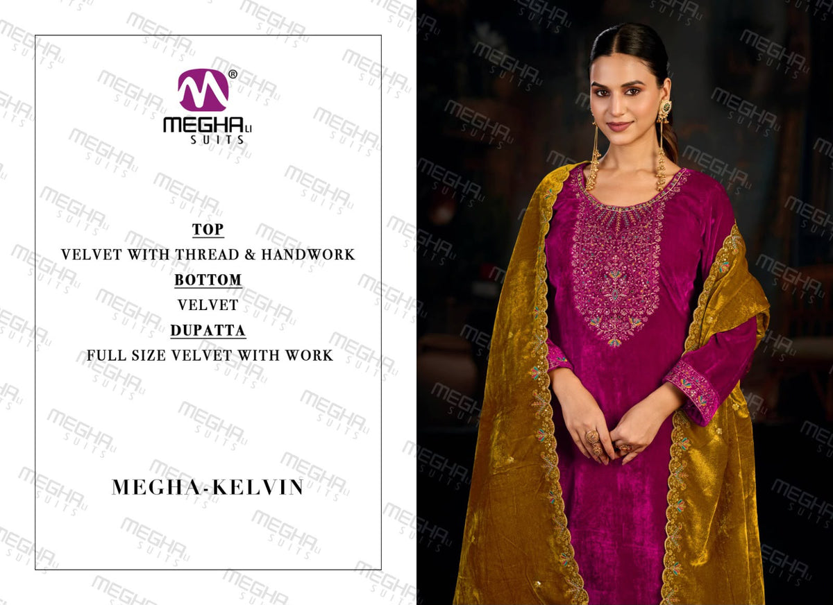 Kelvin Megha Velvet Suits Wholesaler Gujarat