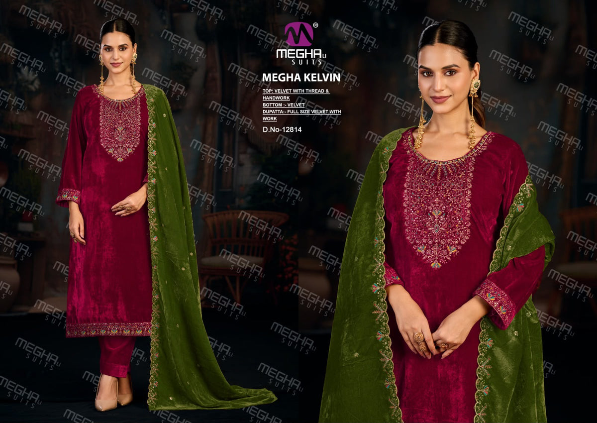 Kelvin Megha Velvet Suits Wholesaler Gujarat