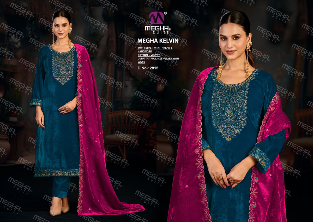 Kelvin Megha Velvet Suits Wholesaler Gujarat