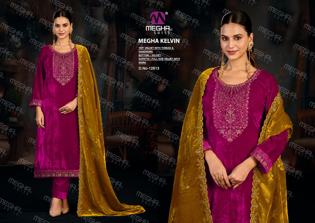 Kelvin Megha Velvet Suits Wholesaler Gujarat