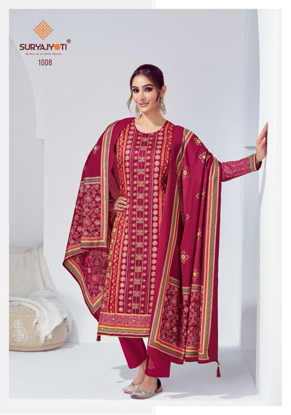 Kena Vol 1 Suryajyoti Jam Satin Pant Style Suits Wholesaler Gujarat