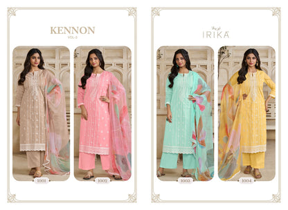 Kennon Vol 3 Irika Organdy Plazzo Style Suits Exporter