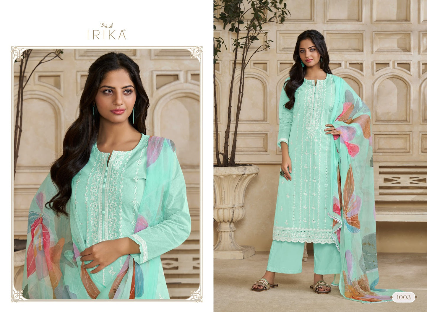 Kennon Vol 3 Irika Organdy Plazzo Style Suits Exporter