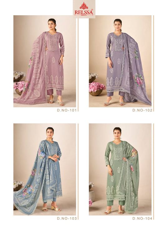 Kenny Relssa Fabrics Cotton Lawn Pant Style Suits Exporter Ahmedabad