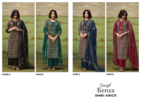 Kenza 4480 Ganga Cotton Pant Style Suits Manufacturer India