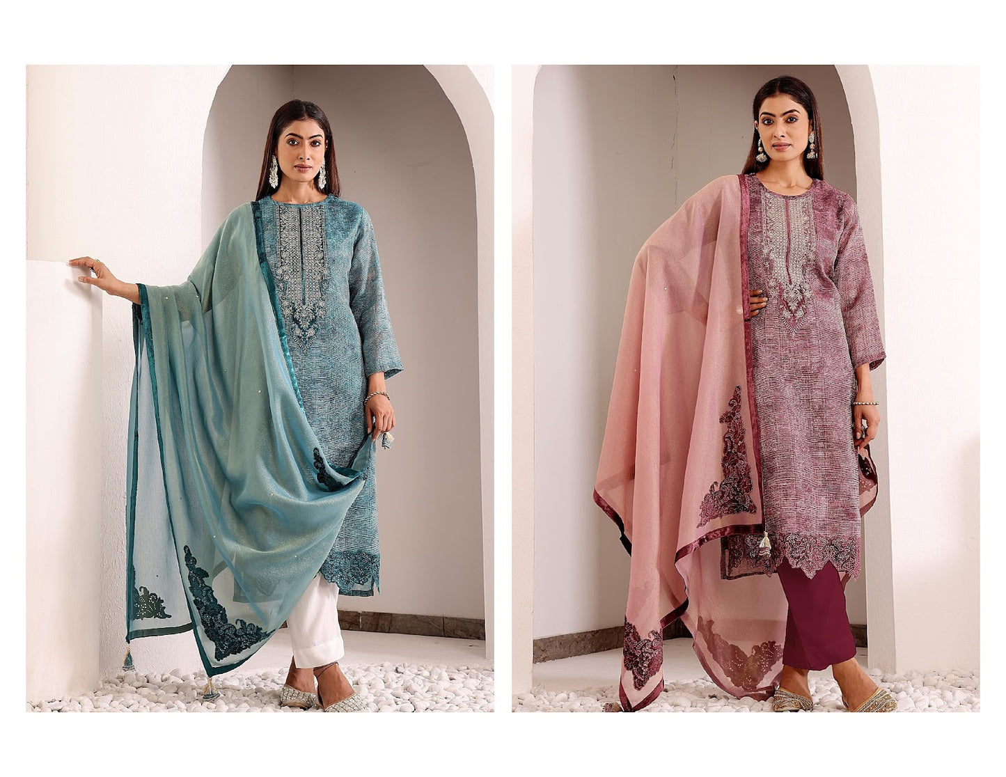 Kenzi Naariti Silk Slub Velvet Suits Manufacturer