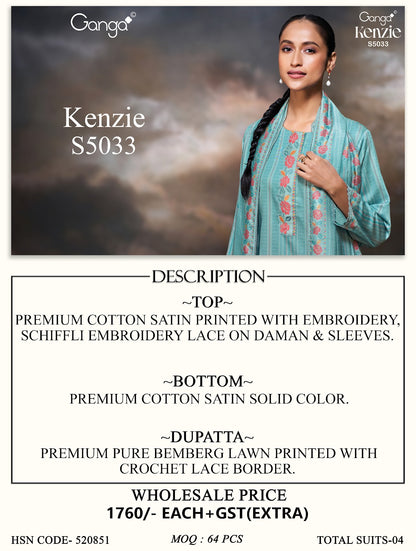 Kenzie S5033 Ganga Pant Style Suits Manufacturer Gujarat
