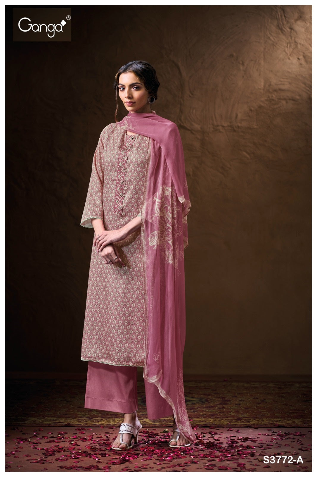Kenzira 3772 Ganga Premium Cotton Plazzo Style Suits Supplier India