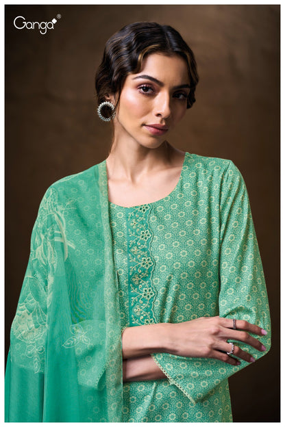 Kenzira 3772 Ganga Premium Cotton Plazzo Style Suits Supplier India