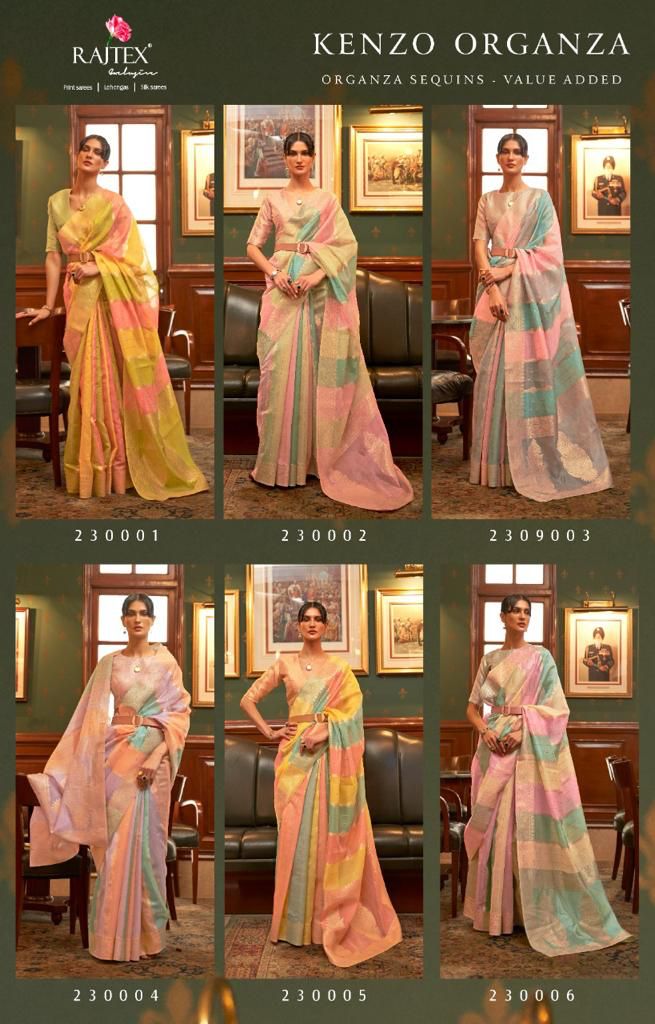 Kenzo Organza Rajtex Sarees Wholesaler