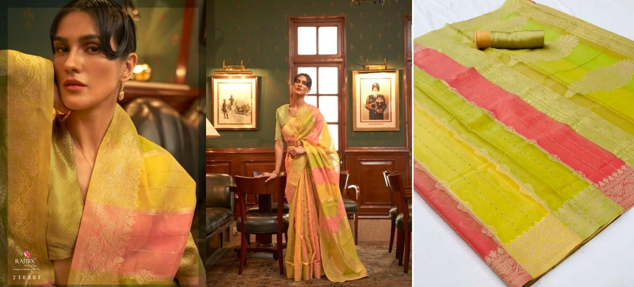 Kenzo Organza Rajtex Sarees Wholesaler