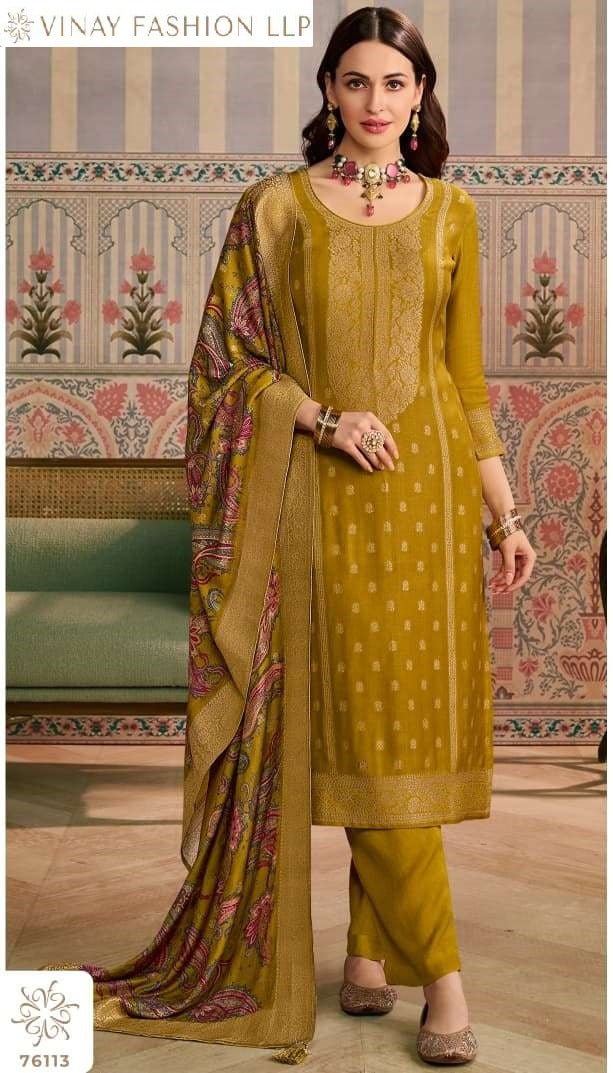 Kervin Ananta 2 Vinay Fashion Llp Viscose Jacquard Pashmina Suits Exporter India