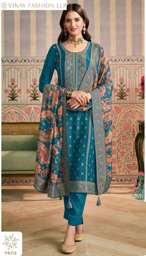 Kervin Ananta 2 Vinay Fashion Llp Viscose Jacquard Pashmina Suits Exporter India