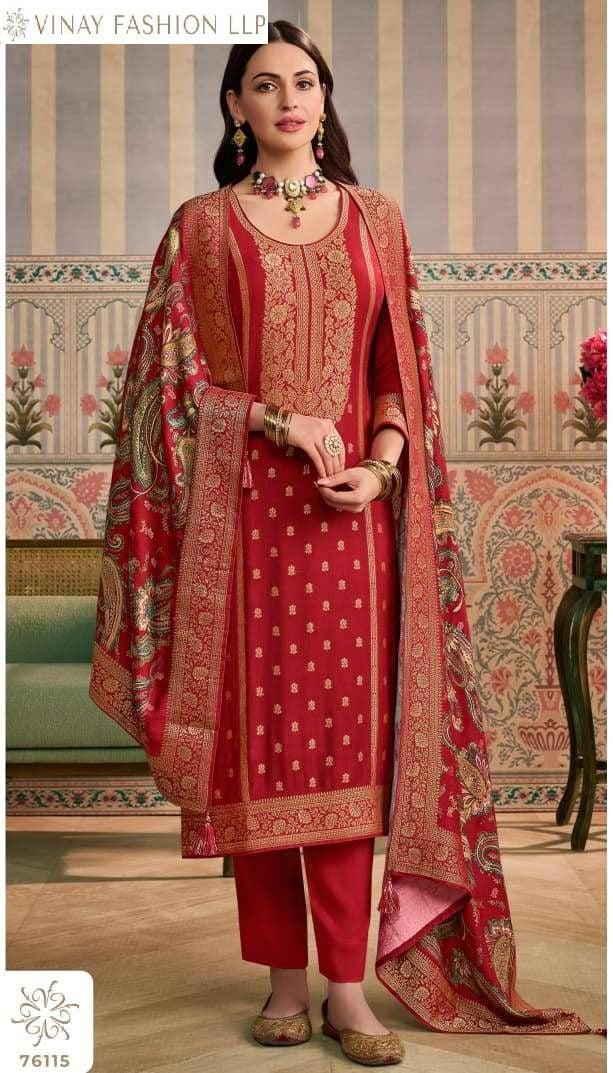 Kervin Ananta 2 Vinay Fashion Llp Viscose Jacquard Pashmina Suits Exporter India