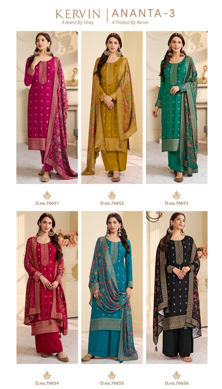 Kervin Ananta 3 Vinay Fashion Llp Pashmina Suits Wholesale