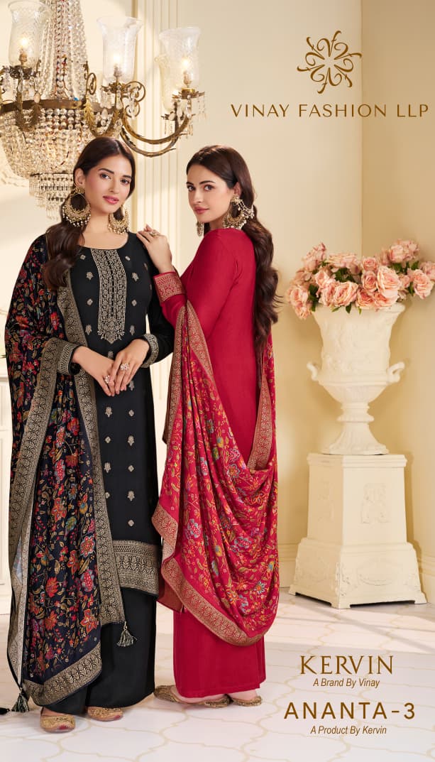 Kervin Ananta 3 Vinay Fashion Llp Pashmina Suits Wholesale