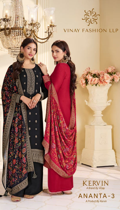 Kervin Ananta 3 Vinay Fashion Llp Pashmina Suits Wholesale