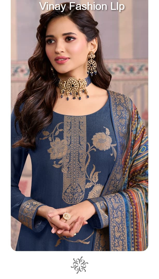 Kervin Ananta 6 Vinay Fashion Llp Viscose Jacquard Pashmina Suits Supplier Ahmedabad