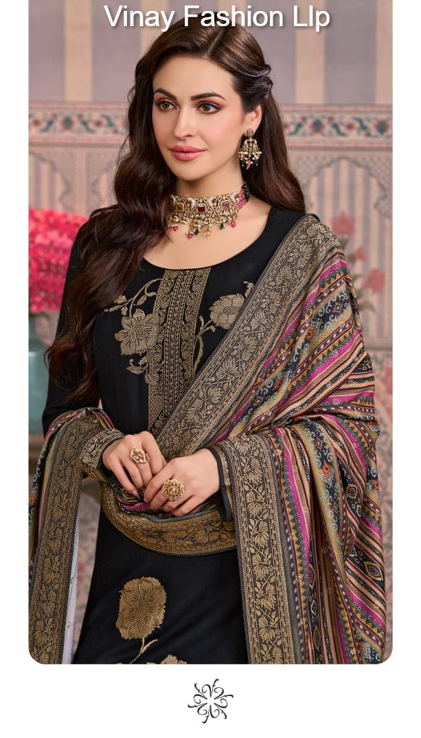 Kervin Ananta 6 Vinay Fashion Llp Viscose Jacquard Pashmina Suits Supplier Ahmedabad