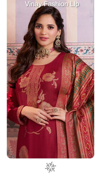 Kervin Ananta 6 Vinay Fashion Llp Viscose Jacquard Pashmina Suits Supplier Ahmedabad